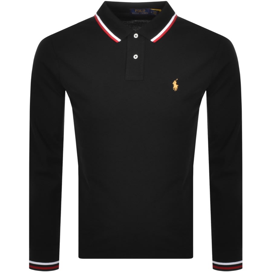 Alternative Image for ProductRalph Lauren Long Sleeve Basic Mesh Polo Black1
